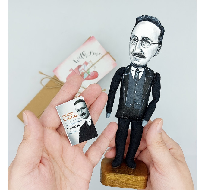 Friedrich Hayek Austrian economist and philosopher figurine - Philosophy gift!