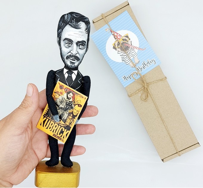 Stanley Kubrick famous American film director, Uniqe handmade figure