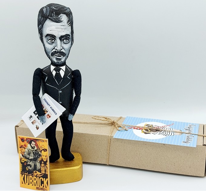 Stanley Kubrick famous American film director, Uniqe handmade figure