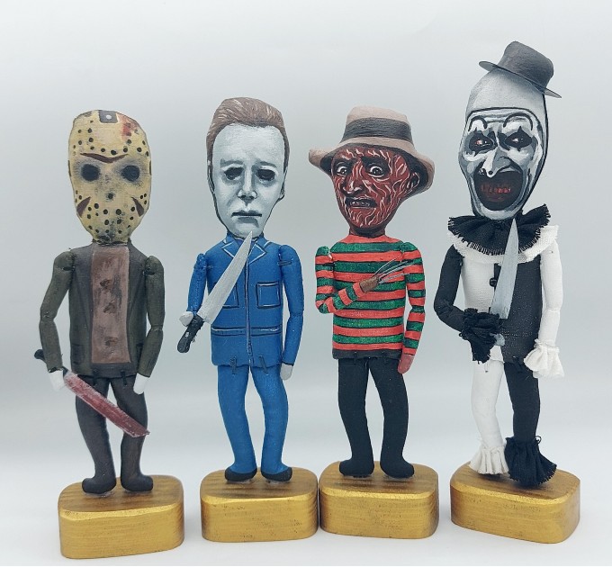 SET 4 Creepy Halloween figures