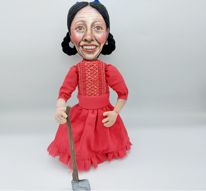 Mia Goth Pearl Slasher Movie doll, horror movie character, Halloween decor