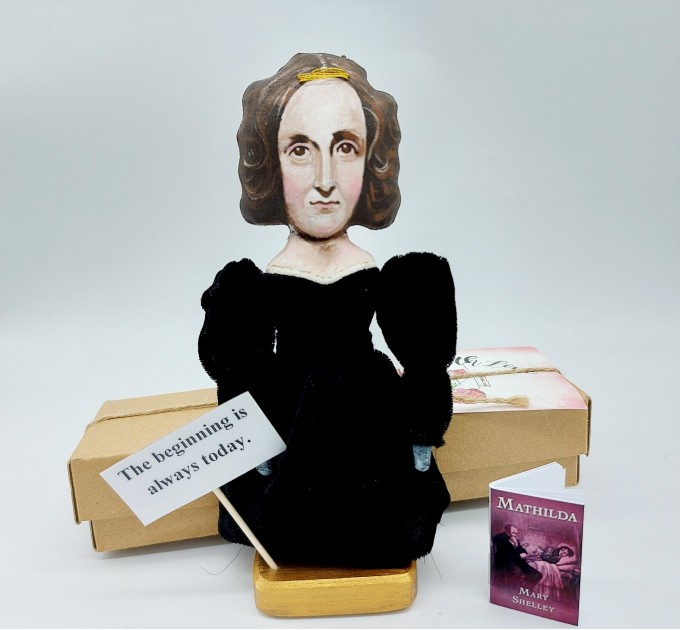 Mary Shelley English novelist author the Gothic novel Frankenstein - Collectible figurine