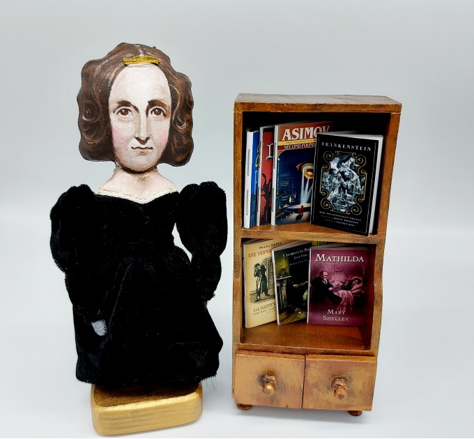 Mary Shelley English novelist author the Gothic novel Frankenstein - Collectible figurine