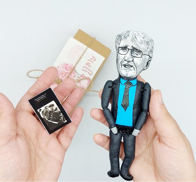 Jurgen Habermas famous philosopher figure, pragmatist - Philosophy gift - Collectible doll