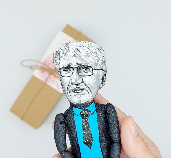 Jurgen Habermas famous philosopher figure, pragmatist - Philosophy gift - Collectible doll