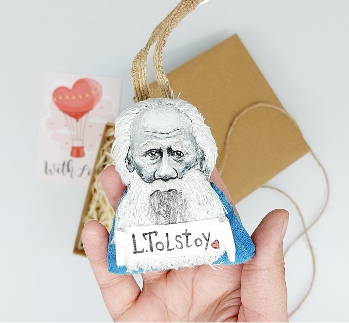Hermann Hesse bag charm with Hand Embroidery, cotton tote bag