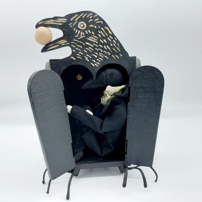 Gothic Raven Edgar Poe doll