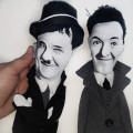 Laurel and Hardy famous retro comedy duo dolls