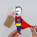 Friedrich Nietzsche SuperMan figurine, Philosopher gift!