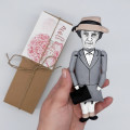 Miss Marple figure, detective movie character -  bookshelf decor - Funny literary reader gift!