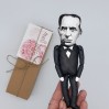 Walter Gropius igure, Gift for architect - Handmade doll + miniature book